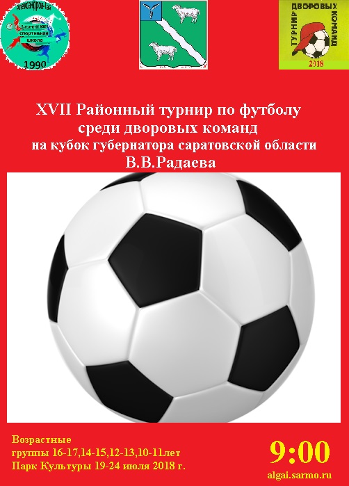 Районный турнир по футболу среди дворовых команд.